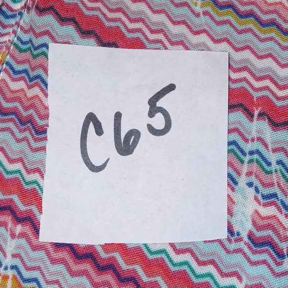 Kaktus Hi-Low Blouse Size Large Multi Color Stripes Soft 100% Rayon - Picture 2 of 14